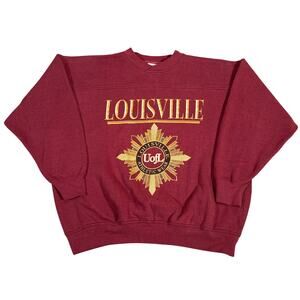 Vintage 90s Louisville Cardinals UofL Sweatshirt XL Crable Sportswear College
